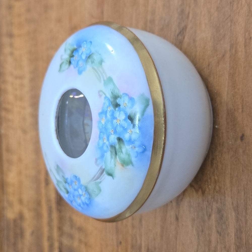 R S Prussia Hand Painted Antique Hair Receiver